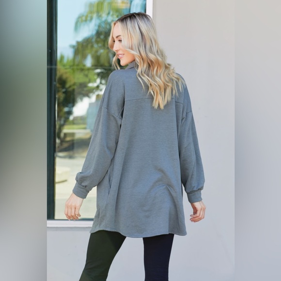 Comfy Button Up Shirt Shacket - Picture 2 of 5